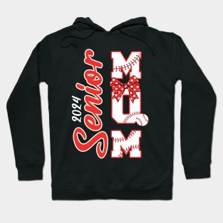 Senior Mom Class Of 2024 Baseball Graduation Gift For Women mother day Hoodie